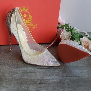 Elegant Rhinestone-Embellished Heels